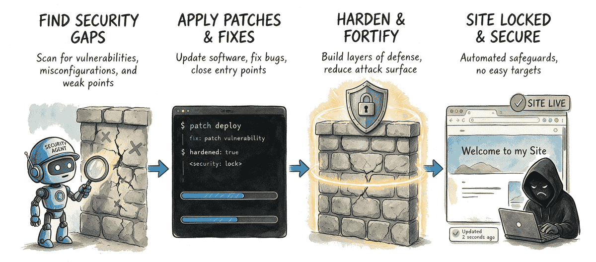 hardening the site