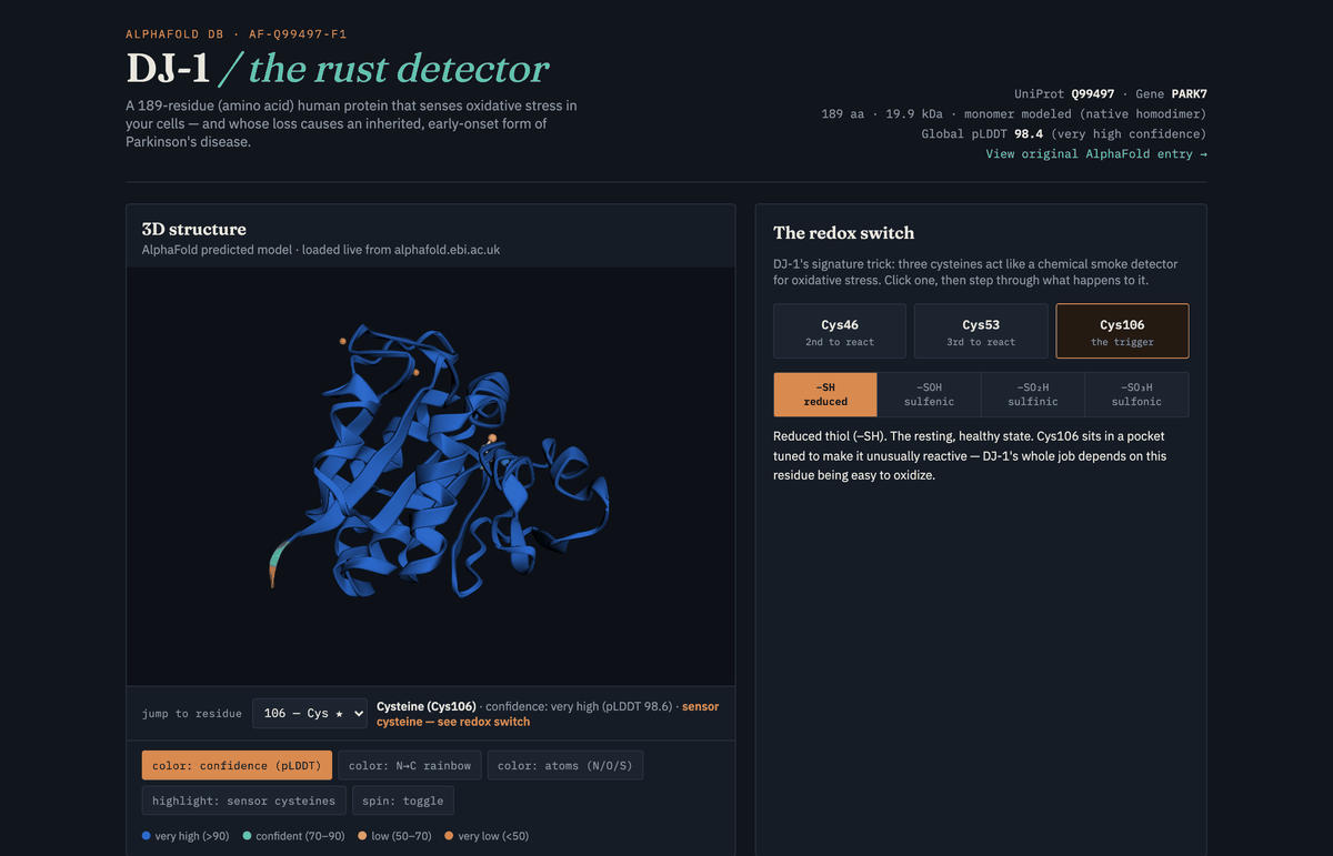 DJ-1 Structure Explorer Hero Overview